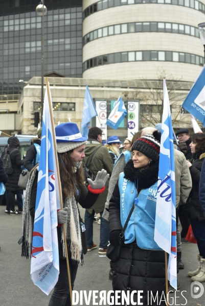 Grève du 5 décembre 2019 à Paris. National strike of 5 December 2019 in Paris.