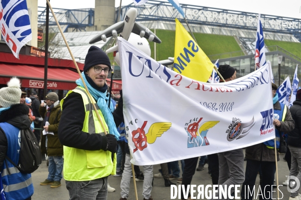 Grève du 5 décembre 2019 à Paris. National strike of 5 December 2019 in Paris.