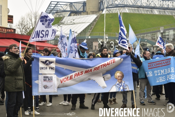 Grève du 5 décembre 2019 à Paris. National strike of 5 December 2019 in Paris.