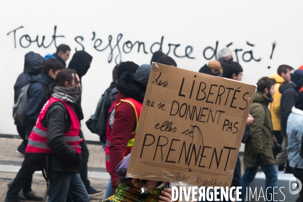 Manifestation contre la réforme des retraites à Nantes