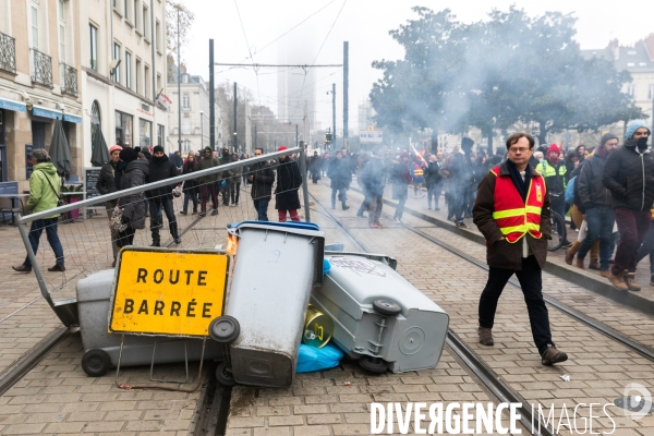 Manifestation contre la réforme des retraites à Nantes