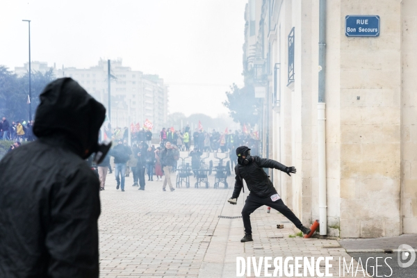 Manifestation contre la réforme des retraites à Nantes