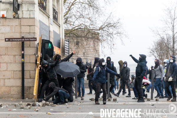 Manifestation contre la réforme des retraites à Nantes