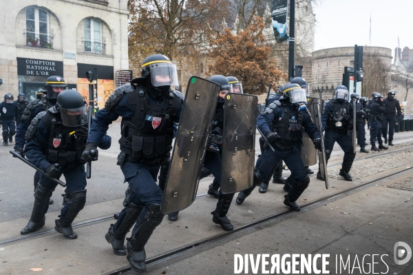 Manifestation contre la réforme des retraites à Nantes