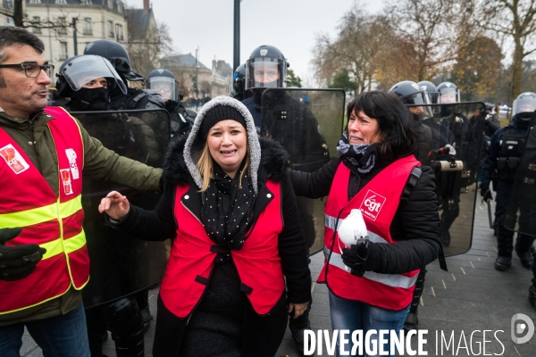 Manifestation contre la réforme des retraites à Nantes