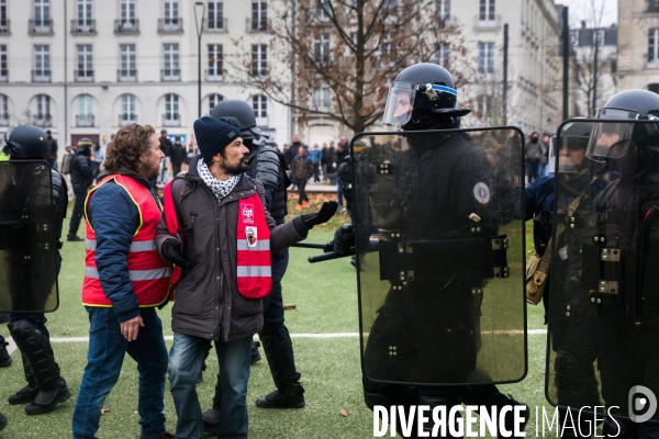 Manifestation contre la réforme des retraites à Nantes