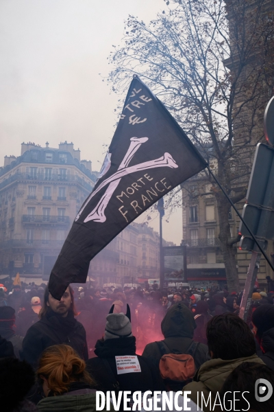 Manifestation contre la réforme des retraites le 05 Décembre 2019 à Paris