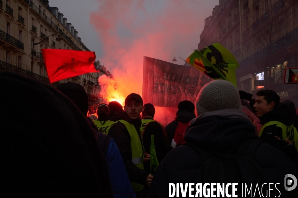 Manifestation contre la réforme des retraites le 05 Décembre 2019 à Paris