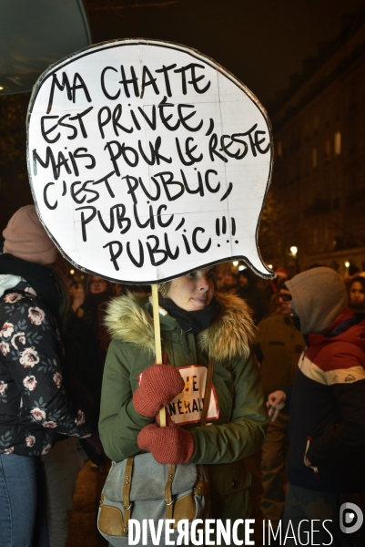 Manifestation pour la Grève du 5 décembre 2019 à Paris. National strike of 5 December 2019 in Paris.