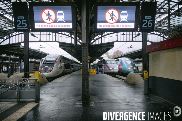 Début de la grève à la gare de l Est