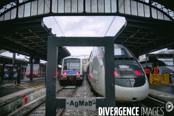 Début de la grève à la gare de l Est