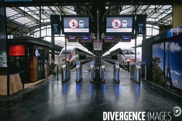 Début de la grève à la gare de l Est