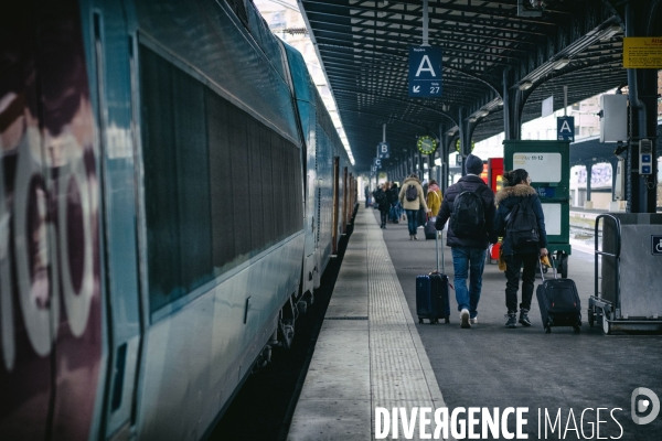 Début de la grève à la gare de l Est