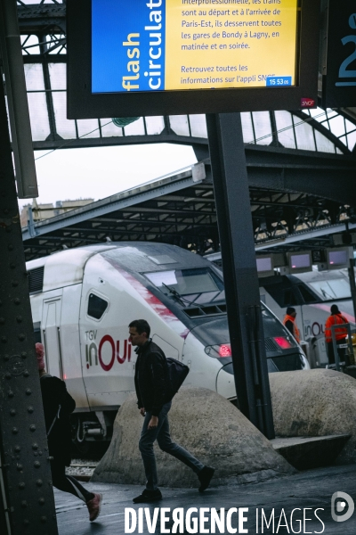 Début de la grève à la gare de l Est