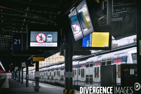 Début de la grève à la gare de l Est