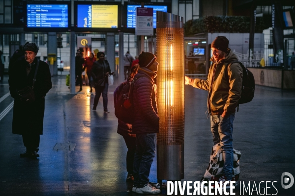 Début de la grève à la gare de l Est