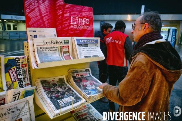 Début de la grève à la gare de l Est