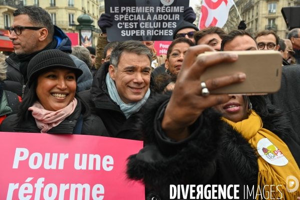 Olivier Faure, journée de manifestation contre la réforme des retraites.