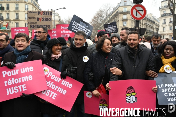 Olivier Faure, journée de manifestation contre la réforme des retraites.