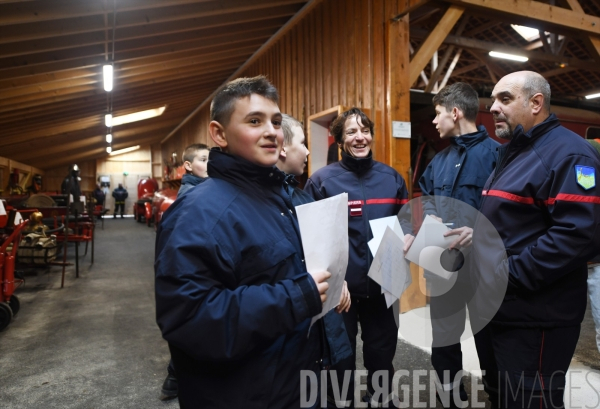 Formation des Jeunes Sapeurs Pompiers. Participation au telethon