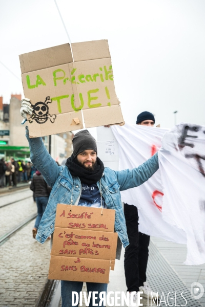 Manifestation contre la réforme des retraites à Nantes