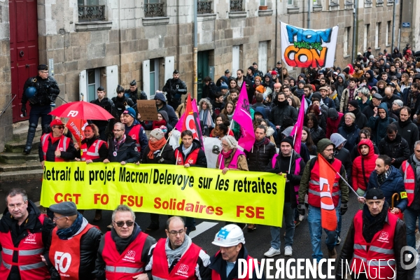 Manifestation contre la réforme des retraites à Nantes