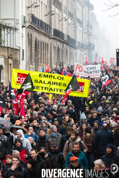 Manifestation contre la réforme des retraites à Nantes