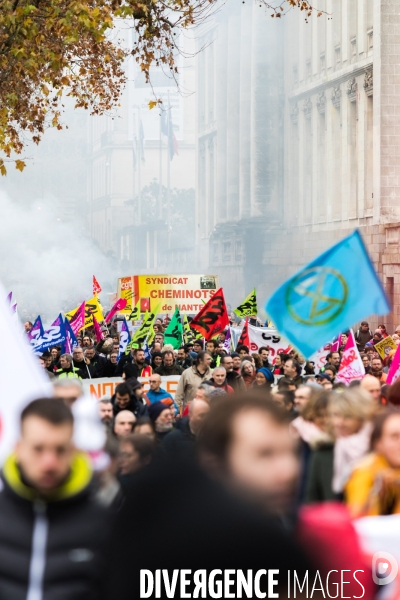 Manifestation contre la réforme des retraites à Nantes