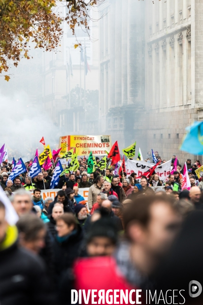 Manifestation contre la réforme des retraites à Nantes