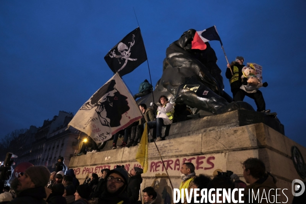 Manifestation contre la réforme des retraites le 10 Décembre 2019 à Paris