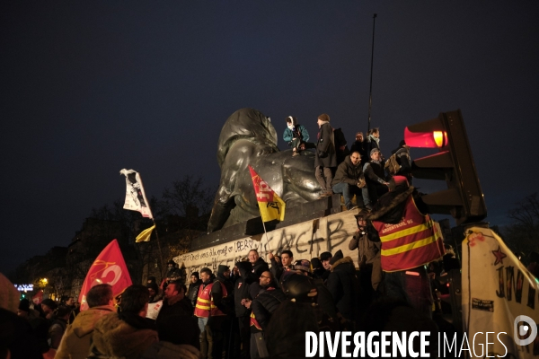 Manifestation contre la réforme des retraites le 10 Décembre 2019 à Paris