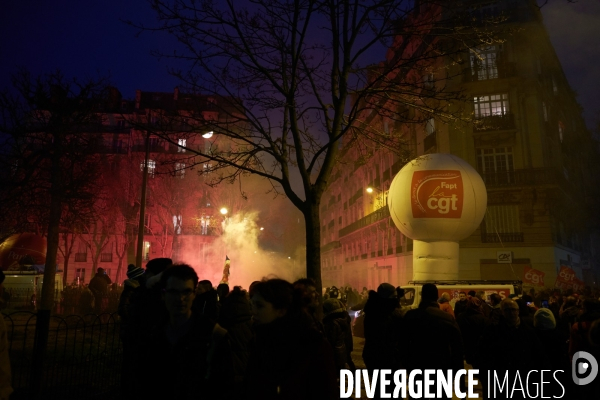 Manifestation contre la réforme des retraites le 10 Décembre 2019 à Paris