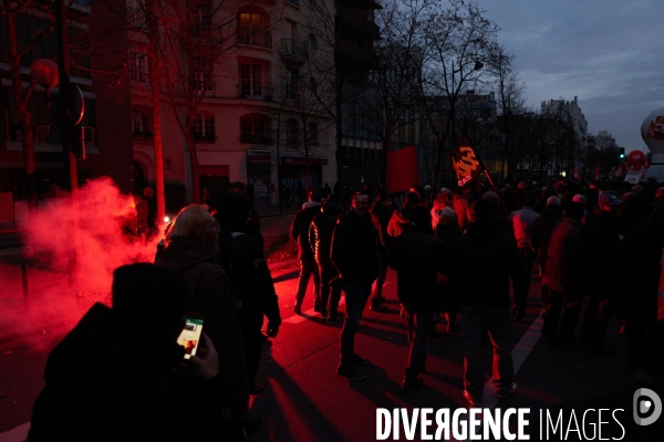 Manifestation contre la réforme des retraites le 10 Décembre 2019 à Paris