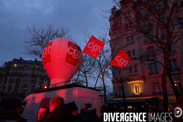 Manifestation contre la réforme des retraites le 10 Décembre 2019 à Paris