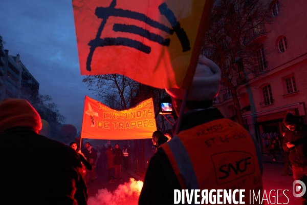Manifestation contre la réforme des retraites le 10 Décembre 2019 à Paris