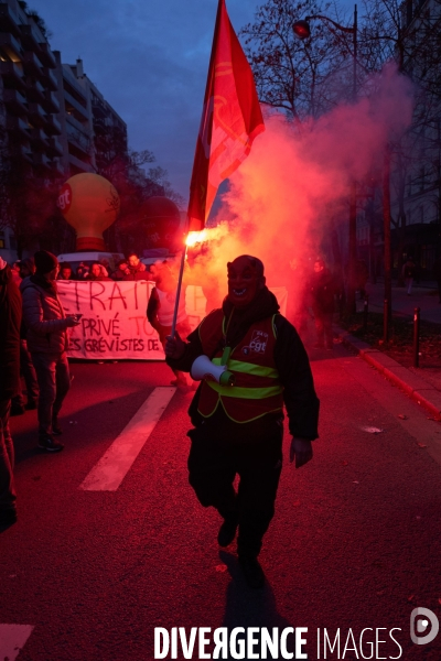 Manifestation contre la réforme des retraites le 10 Décembre 2019 à Paris