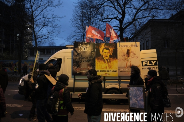 Manifestation contre la réforme des retraites le 10 Décembre 2019 à Paris