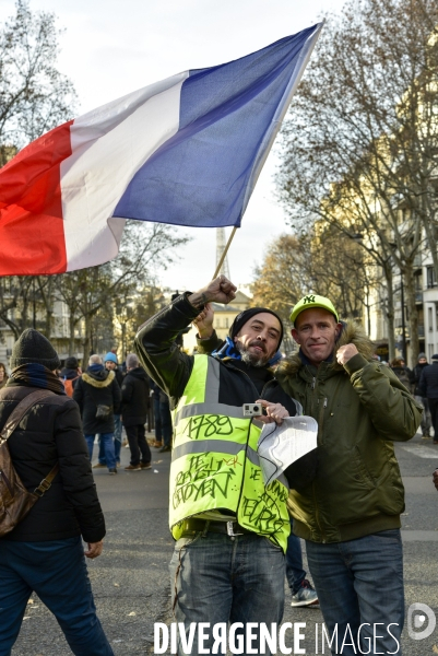 Manifestation contre la réforme des retraites. Grève du 10 décembre 2019 à Paris. National strike of 10 December 2019 in Paris.