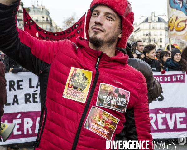 10.12.2019, Paris - Manifestation contre la reforme des retraites
