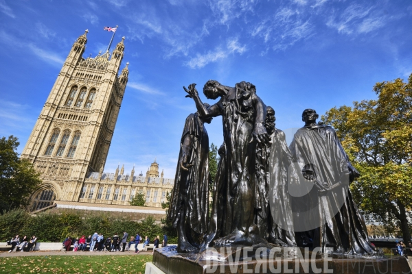 Palais de Westminster -  tour de l horloge-  à Londres