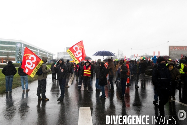 Blocages contre la réforme des retraites à Nantes