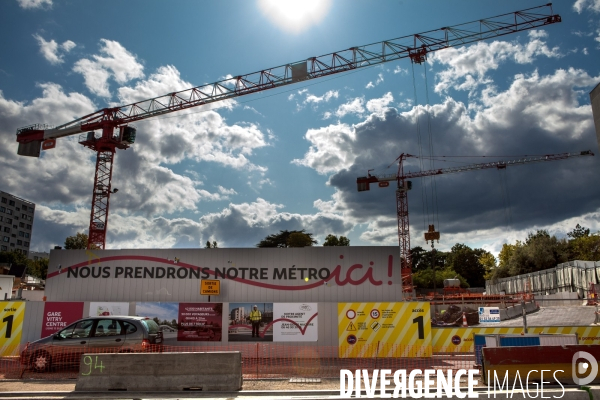 Grand Paris, les grands travaux de la ligne 15 à Vitry-sur-Seine, Val-de-Marne