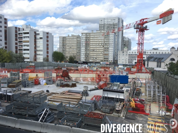 Grand Paris, les grands travaux de la ligne 15 à Vitry-sur-Seine, Val-de-Marne