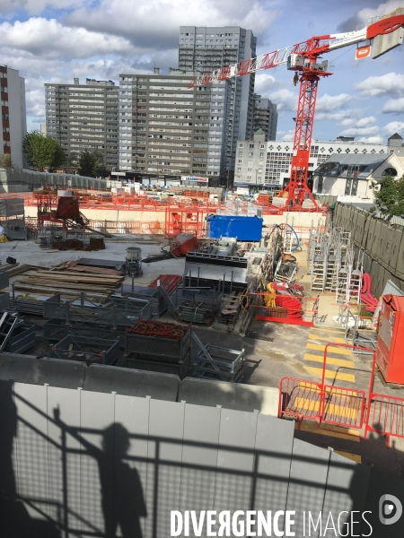 Grand Paris, les grands travaux de la ligne 15 à Vitry-sur-Seine, Val-de-Marne