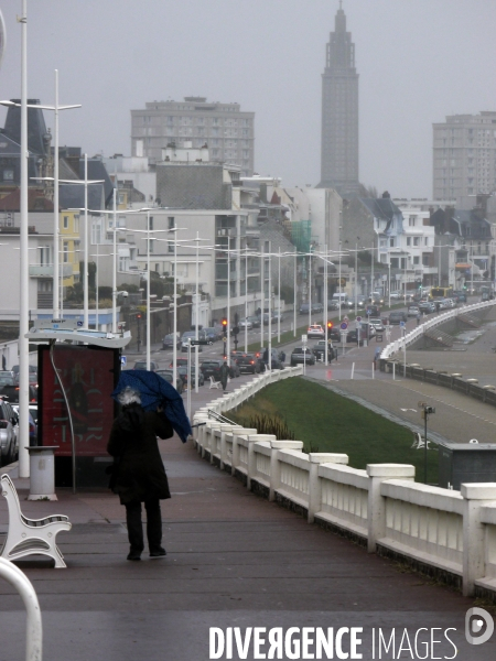 Illustration le Havre dans le vent