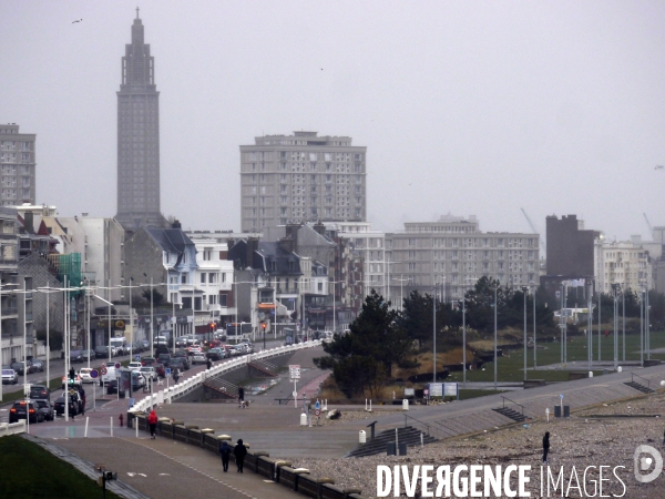 Illustration le Havre dans le vent