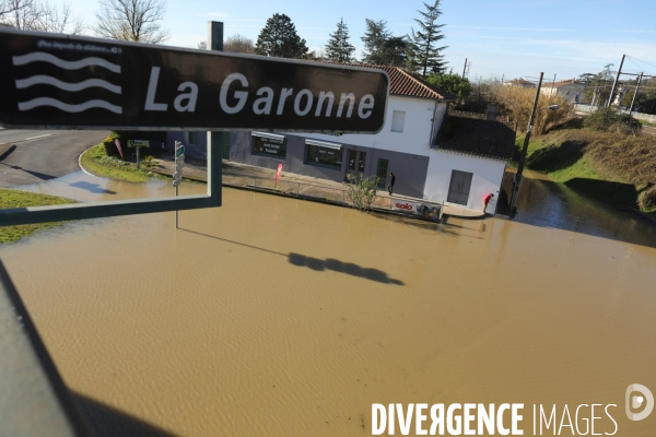 Inondation le long de la garonne