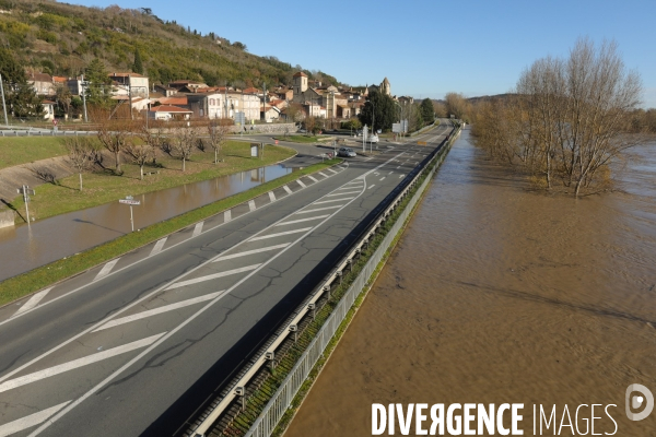 Inondation le long de la garonne