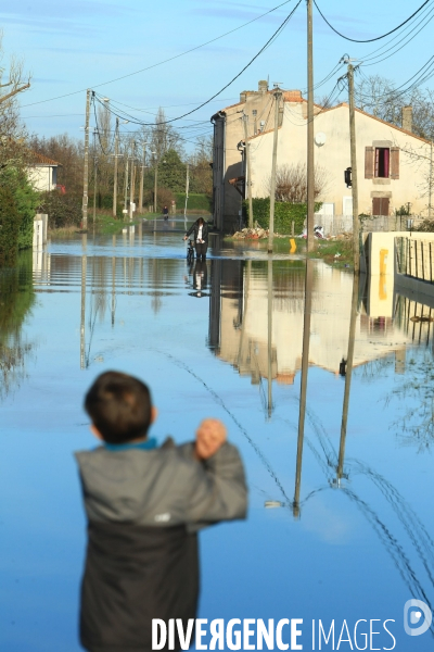 Inondation le long de la garonne