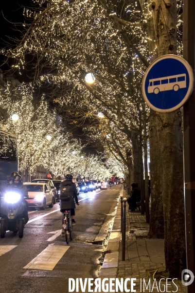 Journée de grève des transports publics à Paris, contre la réforme des retraite, en décembre 2019. Public transport strike day in Paris, in December 2019.